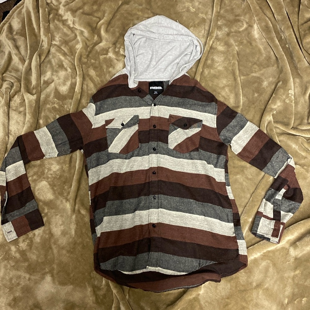 Men’s RSQ Long Sleeve Hooded Flannel